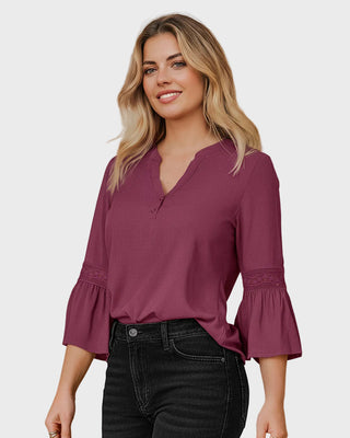 Blusa con volumen en mangas#color_c32-magenta