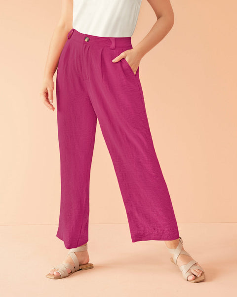 Pantalón coulotte con bolsillos funcionales#color_313-rosado