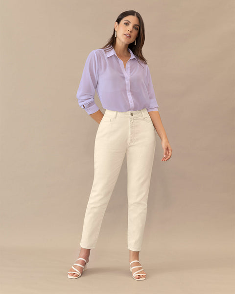 Pantalón silueta skinny con bolsillos funcionales#color_018-marfil