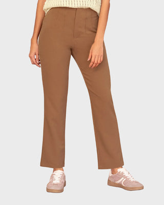 Pantalón bota recta silueta ajustada#color_835-cafe
