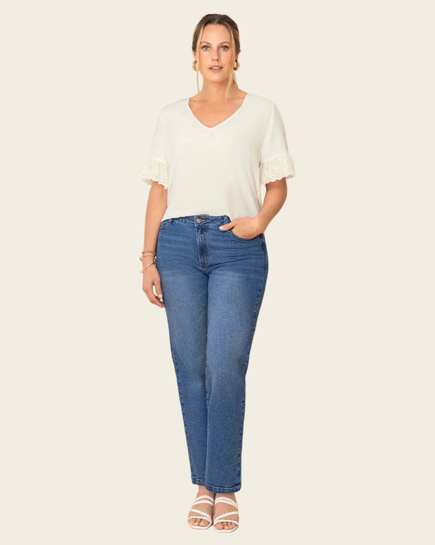 Blusa con detalle en mangas