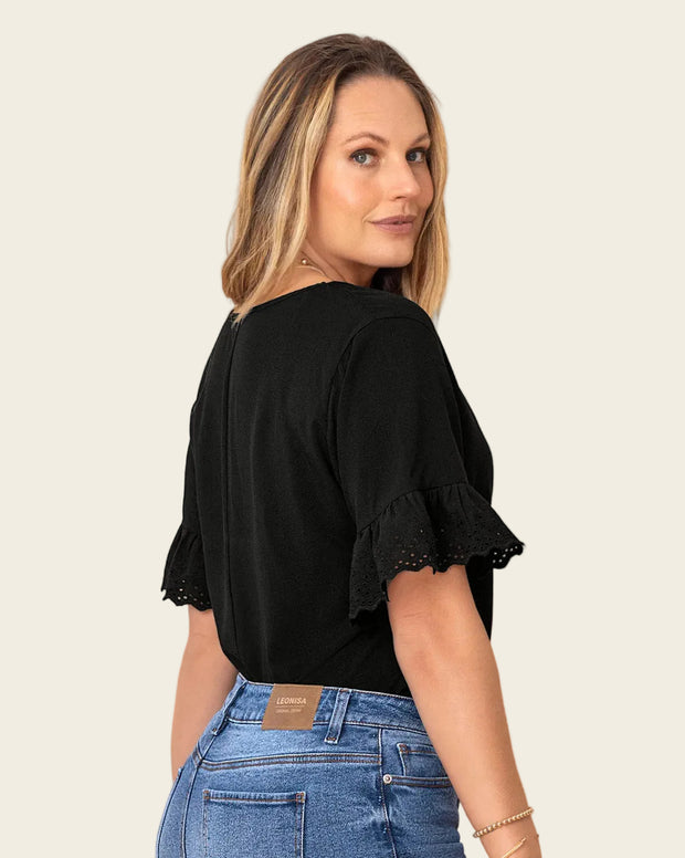 Blusa con detalle en mangas