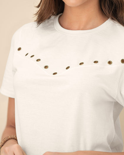 Camiseta manga corta con ojaletes en frente#color_018-marfil