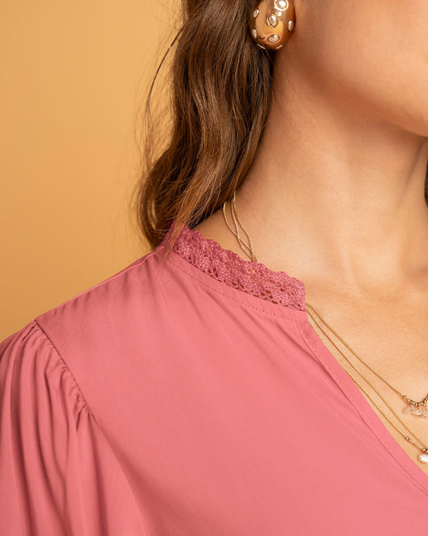 Blusa-manga-3/4-con-elástico-en-puños