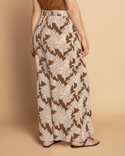 Pantalón amplio estampado#color_145-hojas