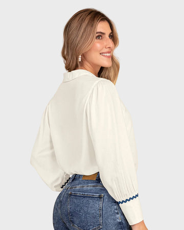 Camisa manga larga con apliques bordados#color_018-marfil