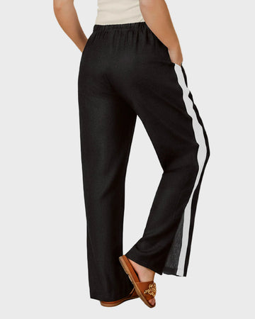 Pantalón bota ancha con aberturas a los lados#color_700-negro