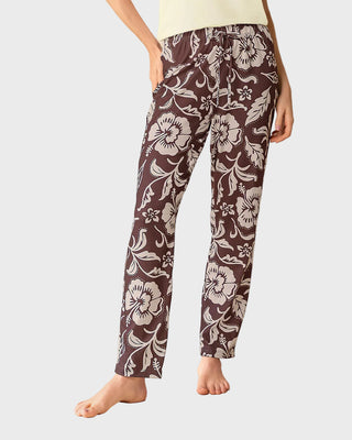 Pantalón de pijama con estampado para mujer#color_a72-cafe-estampado