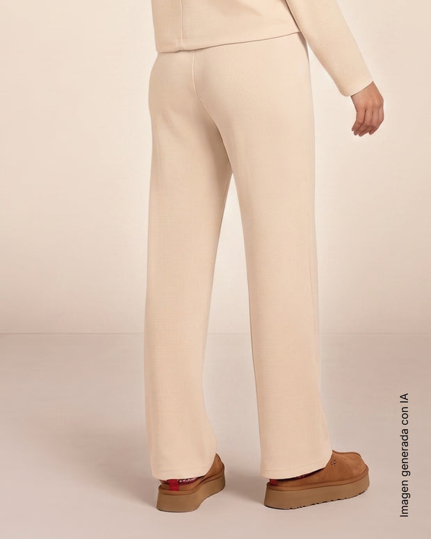 Pantalón largo con textura