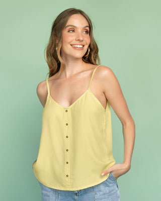 Blusa tiritas con escote en espalda#color_019-amarillo-pastel