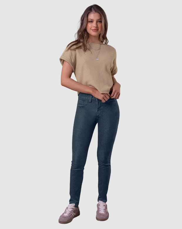Camiseta manga corta con textura