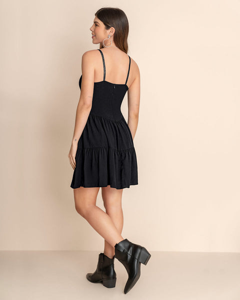 Vestido de cargaderas con brillo#color_700-negro