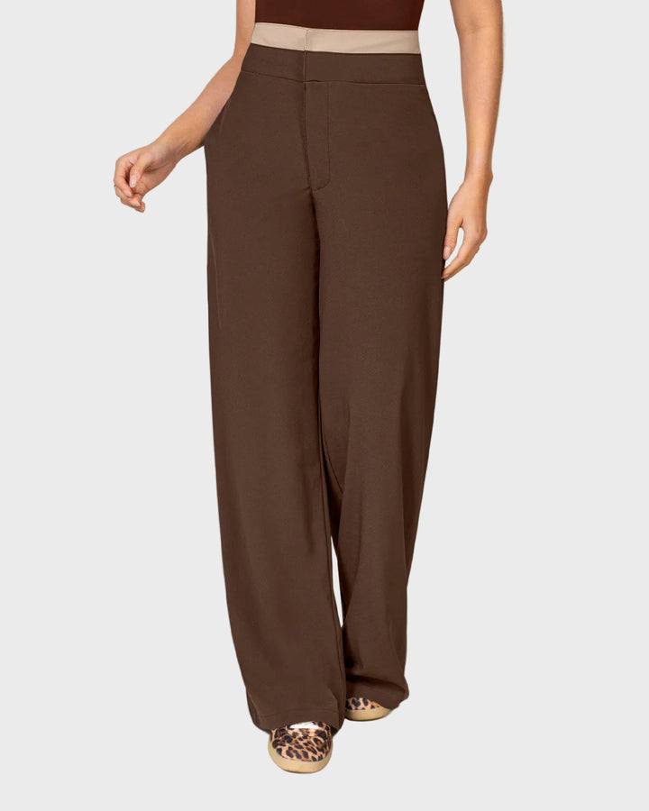 Pantalón exterior de bota recta y doble pretina