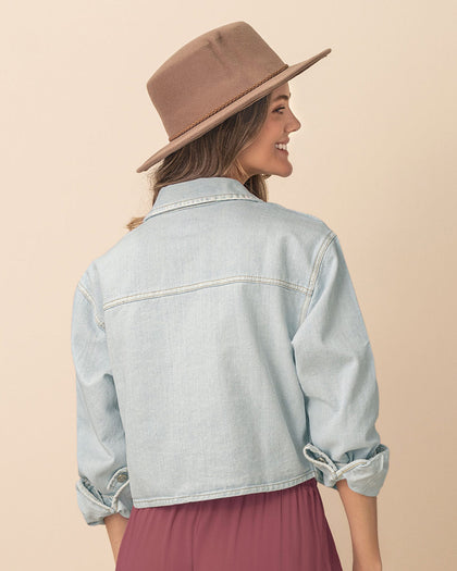 Chaqueta denim con picos en frente#color_141-indigo