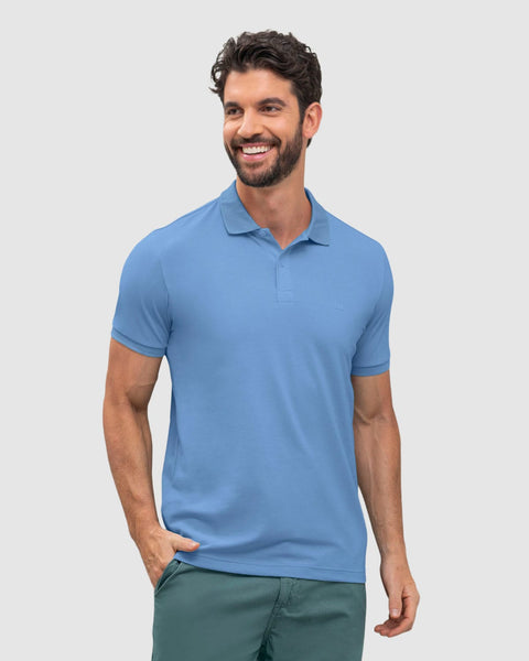 Camiseta tipo polo con bordado en frente#color_022-azul