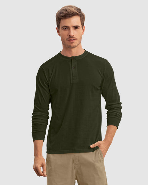 Camisudadera cuello henley#color_a91-verde-militar