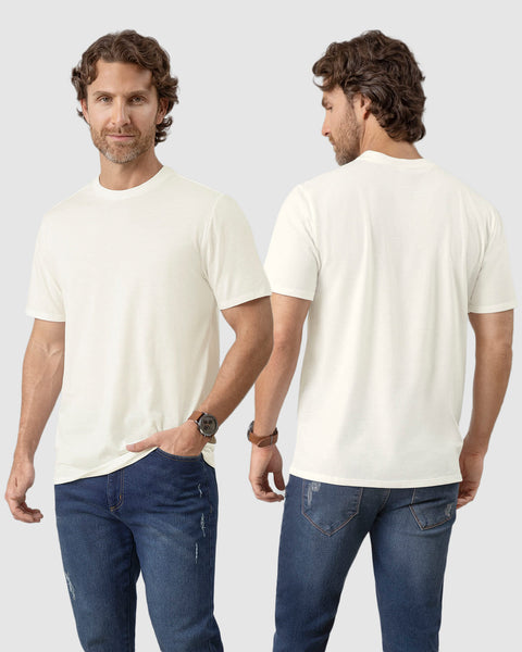 Paquete x2 camisetas manga corta básicas#color_s02-terracota-marfil