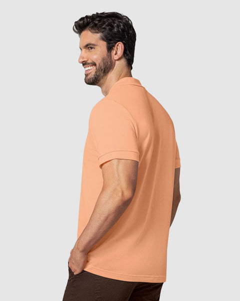 Camiseta tipo polo manga corta masculina#color_315-mandarina