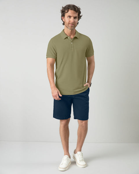Camiseta tipo polo manga corta masculina#color_624-verde-pistacho