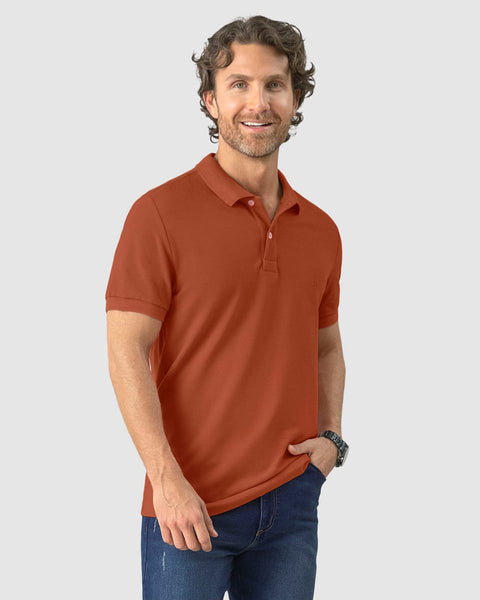 Camiseta tipo polo manga corta masculina#color_b99-terracota