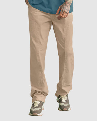 Pantalón bota recta con cortes decorativos#color_084-arena