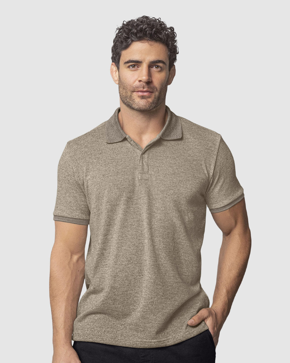 Camiseta tipo polo en tela extrasuave