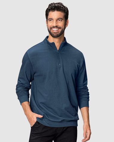 Sudadera cuello alto con cierre#color_517-azul