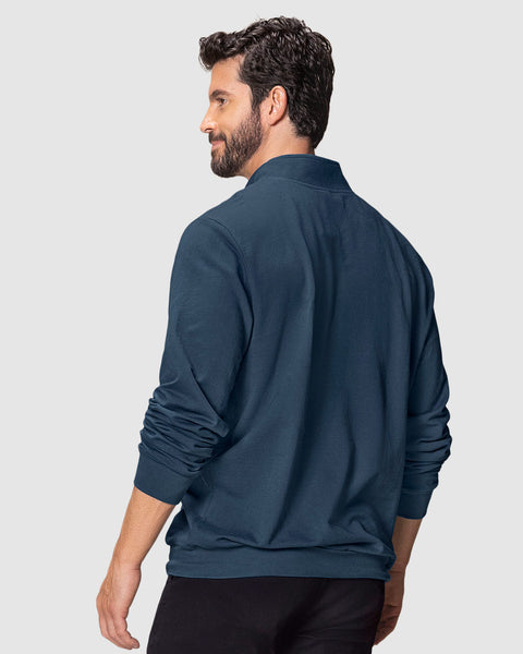Sudadera cuello alto con cierre#color_517-azul