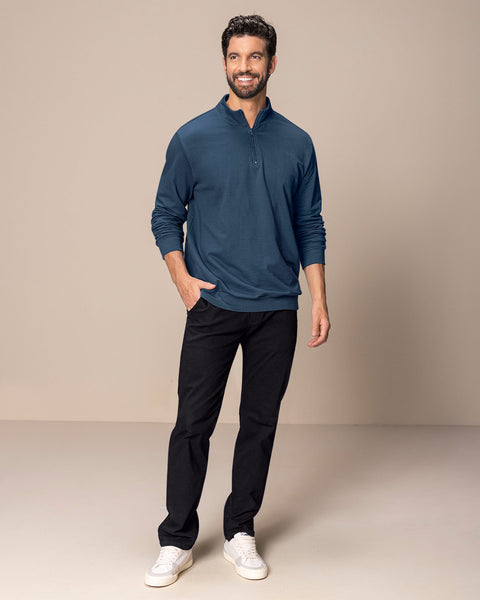 Sudadera cuello alto con cierre#color_517-azul