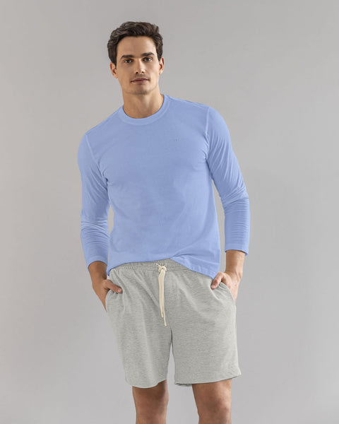 Bermuda con elástico en cintura para hombre#color_717-gris-jaspe