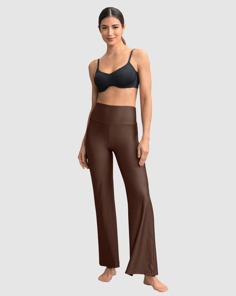 Legging bota recta con compresión de abdomen#color_875-cafe
