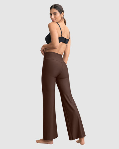 Legging bota recta con compresión de abdomen#color_875-cafe