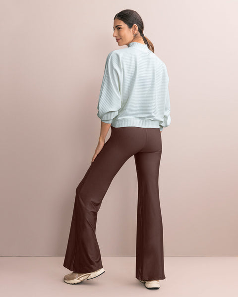 Legging bota recta con compresión de abdomen#color_875-cafe