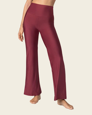 Legging bota recta con compresión de abdomen#color_c34-vino