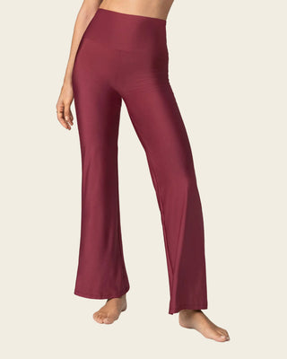 Legging bota recta con compresión de abdomen#color_c34-vino