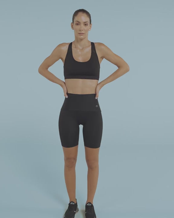 Crop top deportivo manga larga con protección UV