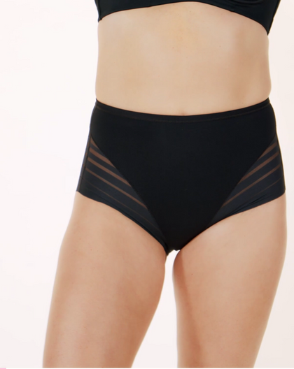 Panty faja clásico con compresión moderada de abdomen y bandas en tul