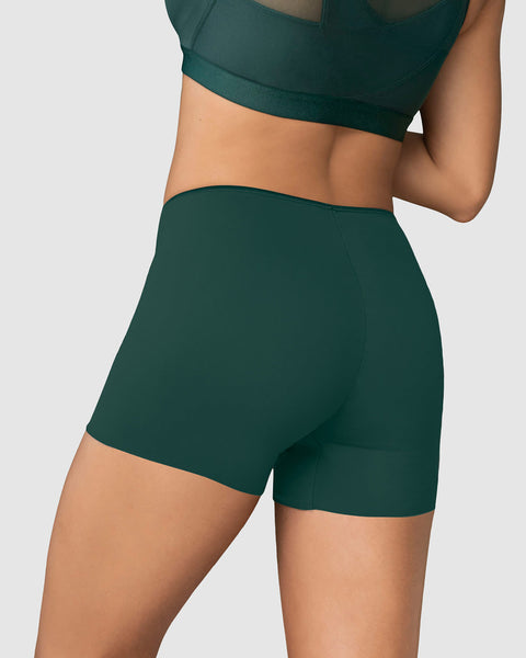 Panty tipo short eco amigable elaborado con botellas PET recicladas#color_171-verde-oscuro