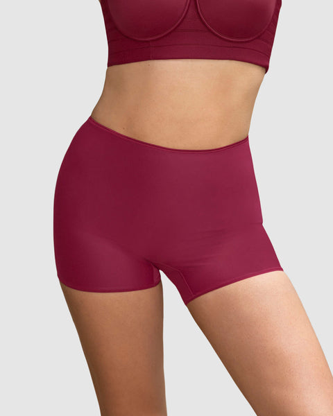 Panty tipo short eco amigable elaborado con botellas PET recicladas#color_259-vino