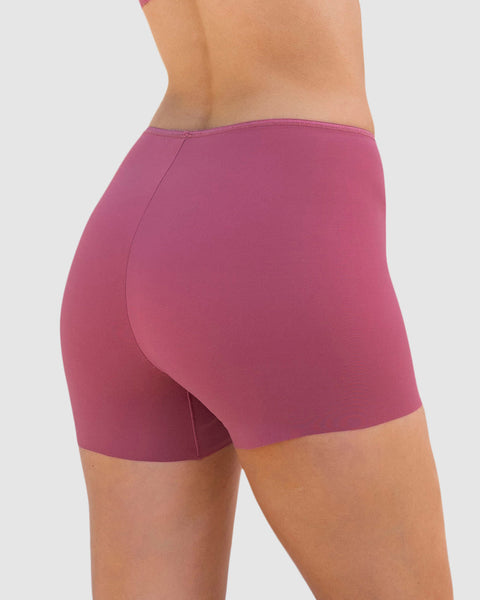 Panty tipo short eco amigable elaborado con botellas PET recicladas#color_a80-fucsia-medio