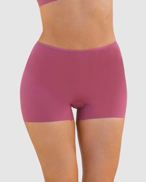 Panty tipo short eco amigable elaborado con botellas PET recicladas#color_a80-fucsia-medio