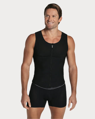 Chaleco masculino de compresión fuerte en Powerslim®#color_700-negro