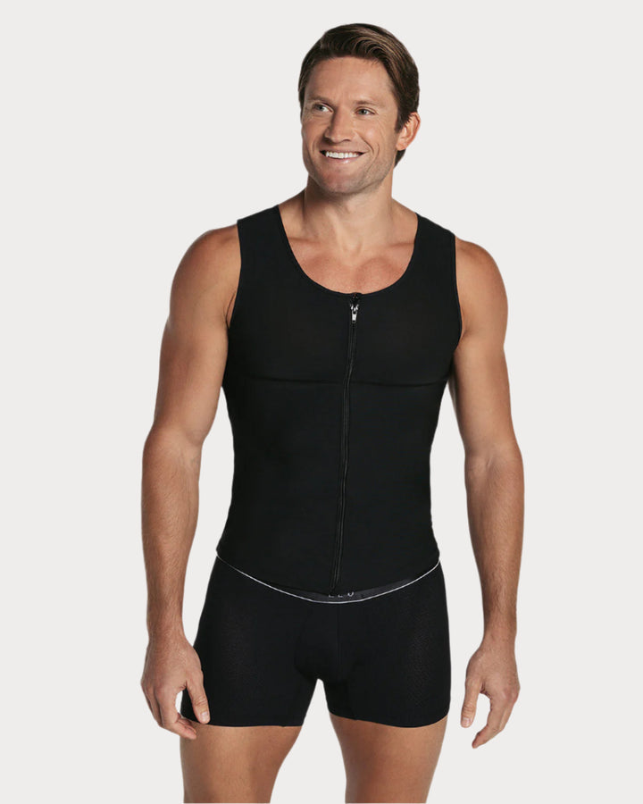 Chaleco masculino de compresión fuerte en Powerslim®