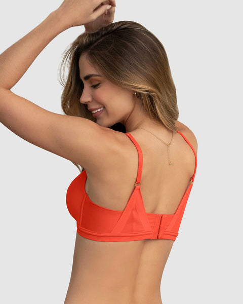 Brasier ultraliviano sin varilla con copas en espuma y tul Sexy Fresh Bra#color_213-naranja