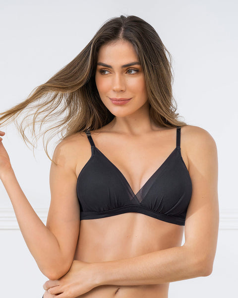 Brasier ultraliviano sin varilla con copas en espuma y tul sexy fresh bra#color_700-negro