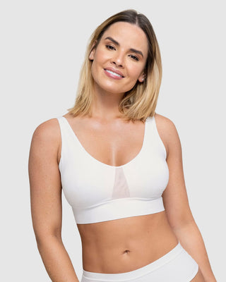 Brasier tipo top de copas extraíbles totalmente cómodo y liviano Flexi Brastop#color_000-blanco