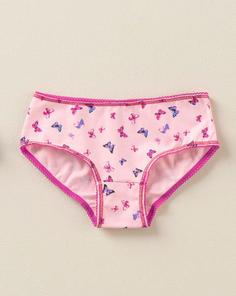 Paquete x3 panties clásicos en algodón suave para niña#color_s24-mariposas-rosa-oscuro-lila