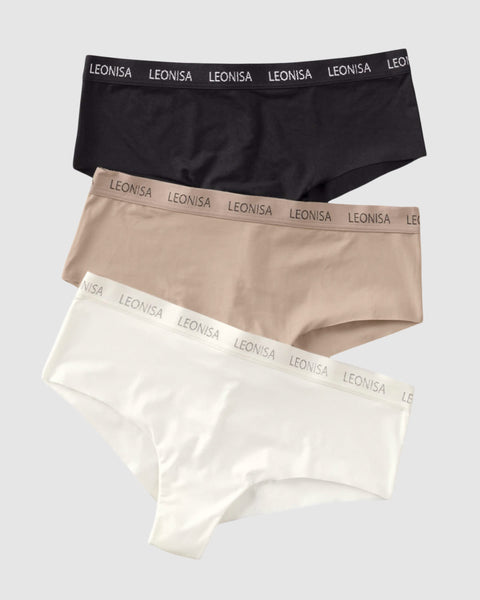 Panties cacheteros paquete x 3 ultracómodos#color_s01-perla-negro-cafe-claro