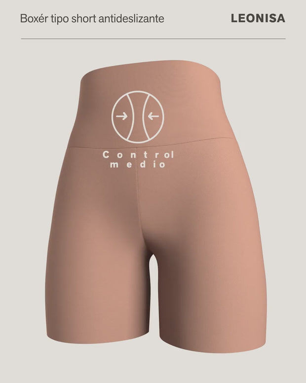 Bóxer tipo short de apariencia invisible con fajón antideslizante